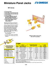 Thumbnail of document Data Sheet - MPJ-C-F Miniature Thermocouple Panel Jack Connectors